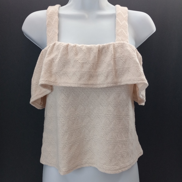 Madewell Tops - Madewell Ruffled Boho Knit Tank Top